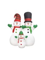 Napuhujuća snjegović porodica sa LED diodama 240cm - Image 2