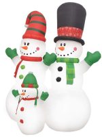 Napuhujuća snjegović porodica sa LED diodama 240cm - Image 3