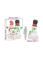 Napuhujuća snjegović porodica sa LED diodama 240cm - Image 5