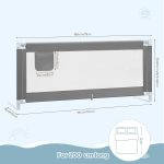 Zaštitna ograda za krevet za malu djecu, 200 cm - Image 2