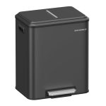 Kuhinjska kanta za otpad, 2x15L, crna, soft-close - - Image 2