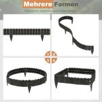 Ograda za vrt 203 x 10 cm - Crna - Image 5