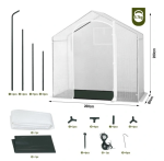 Staklenik 0,8m x 2m x 2m - Image 3