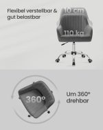 Kancelarijska stolica, siva - - Image 2