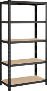 Čelični regal s 5 nivoa, 50x100x200 cm, crni - - Image 2