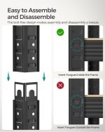 Čelični regal s 5 nivoa, 50x100x200 cm, crni - - Image 5