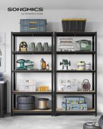 Čelični regal s 5 nivoa, 50x100x200 cm, crni - - Image 9