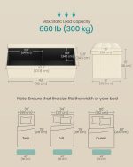 Ottoman tabure sa pretincem, 110cm, krem bijela - - Image 7