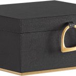 Kutija za nakit, 2-sprata, Gold Black, crna -