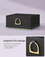 Kutija za nakit, 2-sprata, Gold Black, crna - - Image 7