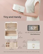 Kutija za nakit, 2-spratna, Rose Beige, bijela - - Image 3