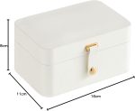Kutija za nakit, 2-spratna, Rose Beige, bijela - - Image 8
