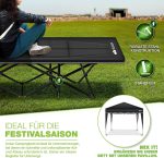 Kamp krevet 178cm, sklopivi, crni - - Image 5