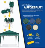 Sklopivi paviljon 3x3m, zelena -