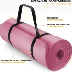 Podloga za jogu i fitness 190 cm, roza -