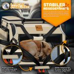 Sklopiva transportna torba za ljubimce, XXL, bež - - Image 7