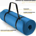 Podloga za jogu i fitness 185 cm, plava -