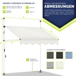 Balkonska tenda 150x180 cm. bež boja