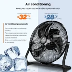 Industrijski ventilator 40 cm, crni, 75W -