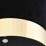 Tabure / Stolica bez naslona - Crni Samt & Zlatna baza - Image 4