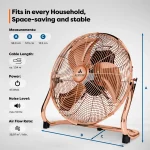 Podni ventilator 30 cm bakar, 45W -