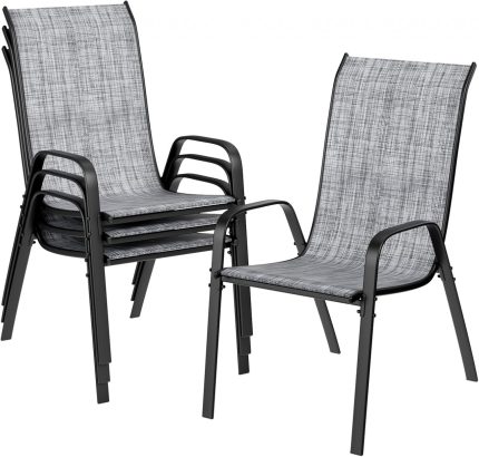 Set od 4 baštenske stolice Sive