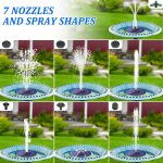 Solarna fontana s LED rasvjetom 4W, crna - - Image 3