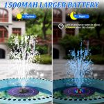 Solarna fontana s LED rasvjetom 4W, crna - - Image 4