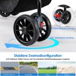 3 u 1 sklopiva kolica za ljubimce 30 kg, crna - - Image 6