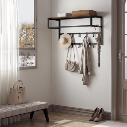 Zidna vješalica za kapute sa policom 80 x 41 x 30 cm