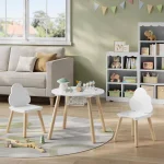 Okrugli dječji stol s 2 stolice - Image 2