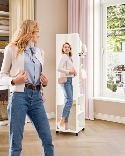 Ormar za nakit sa 8 LED dioda i police za odlaganje