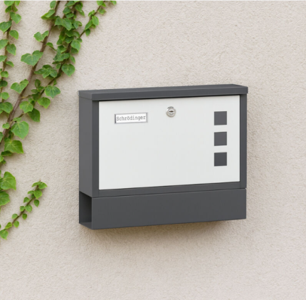 Poštanski sandučić s prozorčićem, metalni, VxŠxD 30x36x11