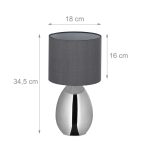 Noćna lampa sa dodirnom tačkom, srebrna - Image 4