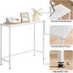 Uski konzolni stolić od 75 cm, bijel - Image 2