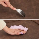 Set od 2 trpezarijske stolice od umjetne kože - Smeđe - Image 3