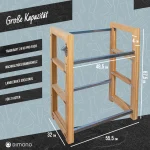 Stalak za gajbe za pića od bambusa - Image 2