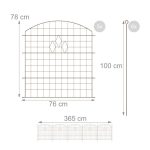 Metalna vrtna ograda sa 5 dijelova ograde - Image 4