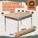 Sklopivi kamperski stol od bambusa 120 × 12 × 20 cm - Image 3
