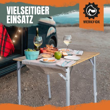 Sklopivi kamperski stol od bambusa 120 × 12 × 20 cm