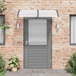 Nadstrešnica za vrata crna 150 x 100 cm polikarbonatna - Image 2