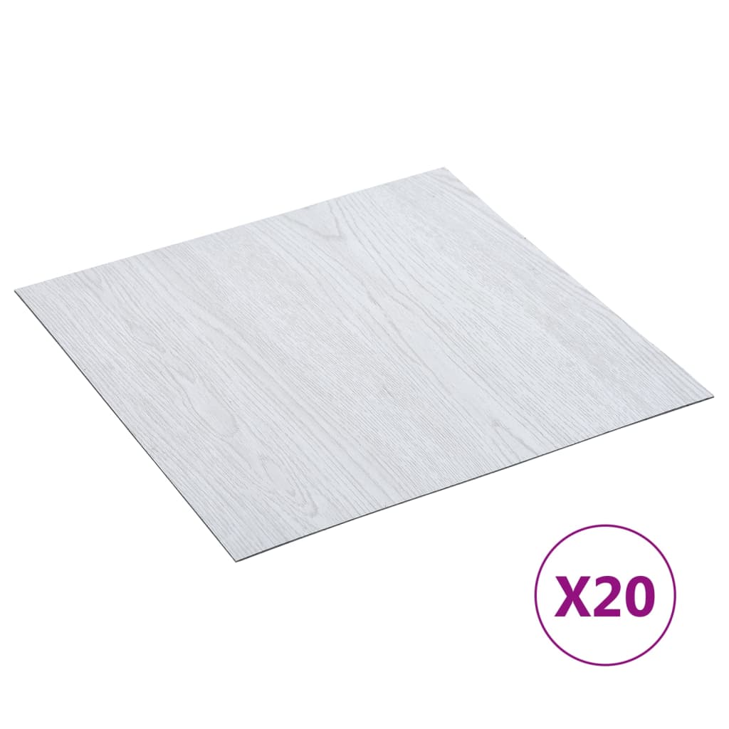 3102_1.jpg Samoljepljive podne obloge 20 kom PVC 1,86 m² bijele - Image 1