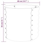 Set od 4 vrtne pregrade, Srebrna, 39,9 × 39,9 × 36,1 cm - Image 4
