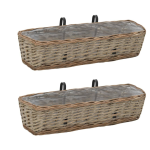 Balkonska žardinjera 2 kom. od pruća s PE podlogom 60 cm