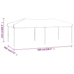 Sklopivi šator za zabave crne boje 3 x 6 m - Image 5