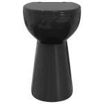 WC školjka bez ruba, 7 cm, ekstra visina, keramička, crna - Image 3