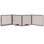 Vrata za pse sa sklopivim vratima, smeđa, 2 x 60 x 320 cm - Image 2