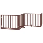 Vrata za pse sa sklopivim vratima, smeđa, 2 x 60 x 320 cm - Image 3