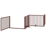 Vrata za pse sa sklopivim vratima, smeđa, 2 x 60 x 320 cm - Image 4