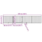 Vrata za pse sa sklopivim vratima, smeđa, 2 x 60 x 320 cm - Image 6